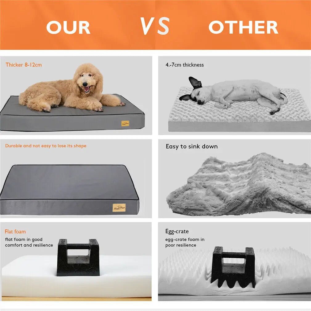 Waterproof Orthopedic Memory Foam Dog Bed — Jumbo Luxury Edition