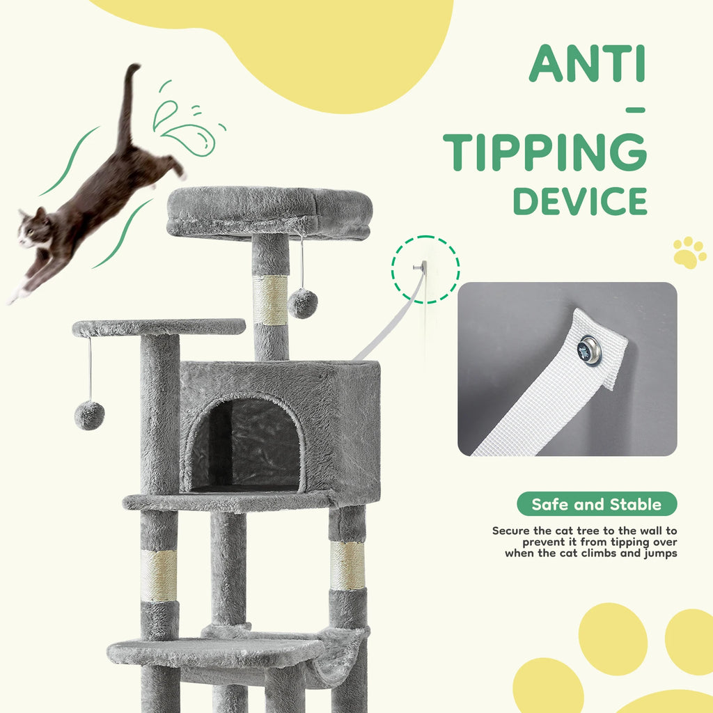 Modern Luxury Cat Tree — Multi-Level Designer Climbing Tower