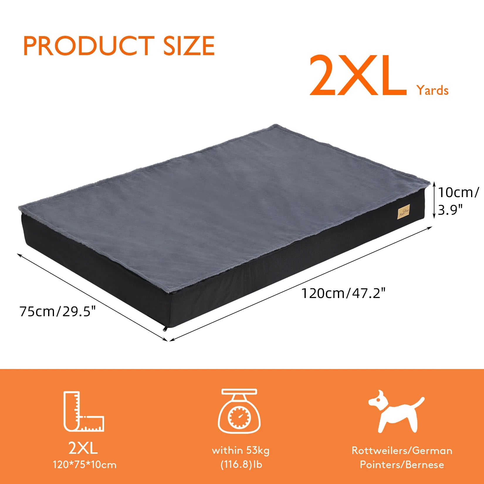 Waterproof Orthopedic Memory Foam Dog Bed — Jumbo Luxury Edition