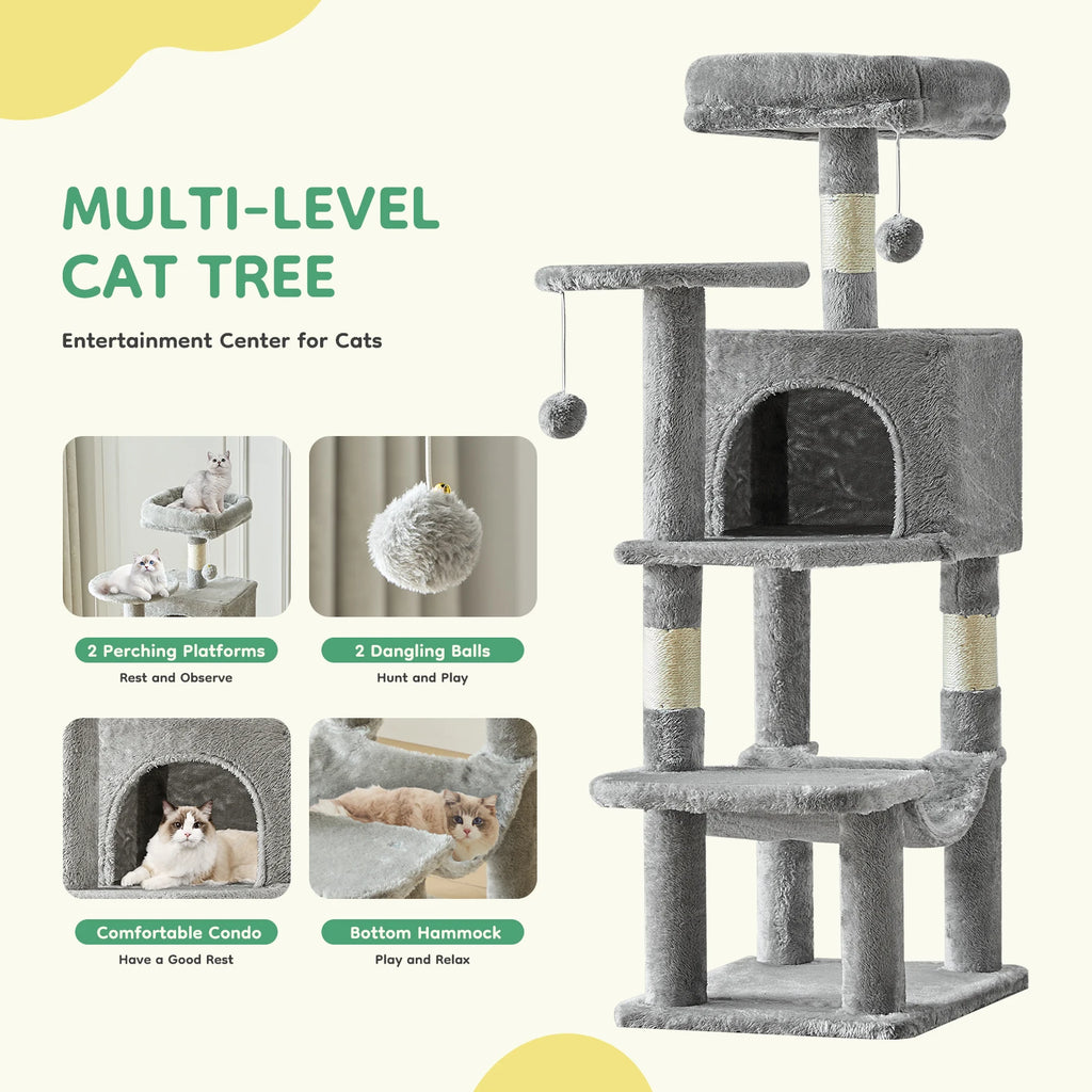 Modern Luxury Cat Tree — Multi-Level Designer Climbing Tower