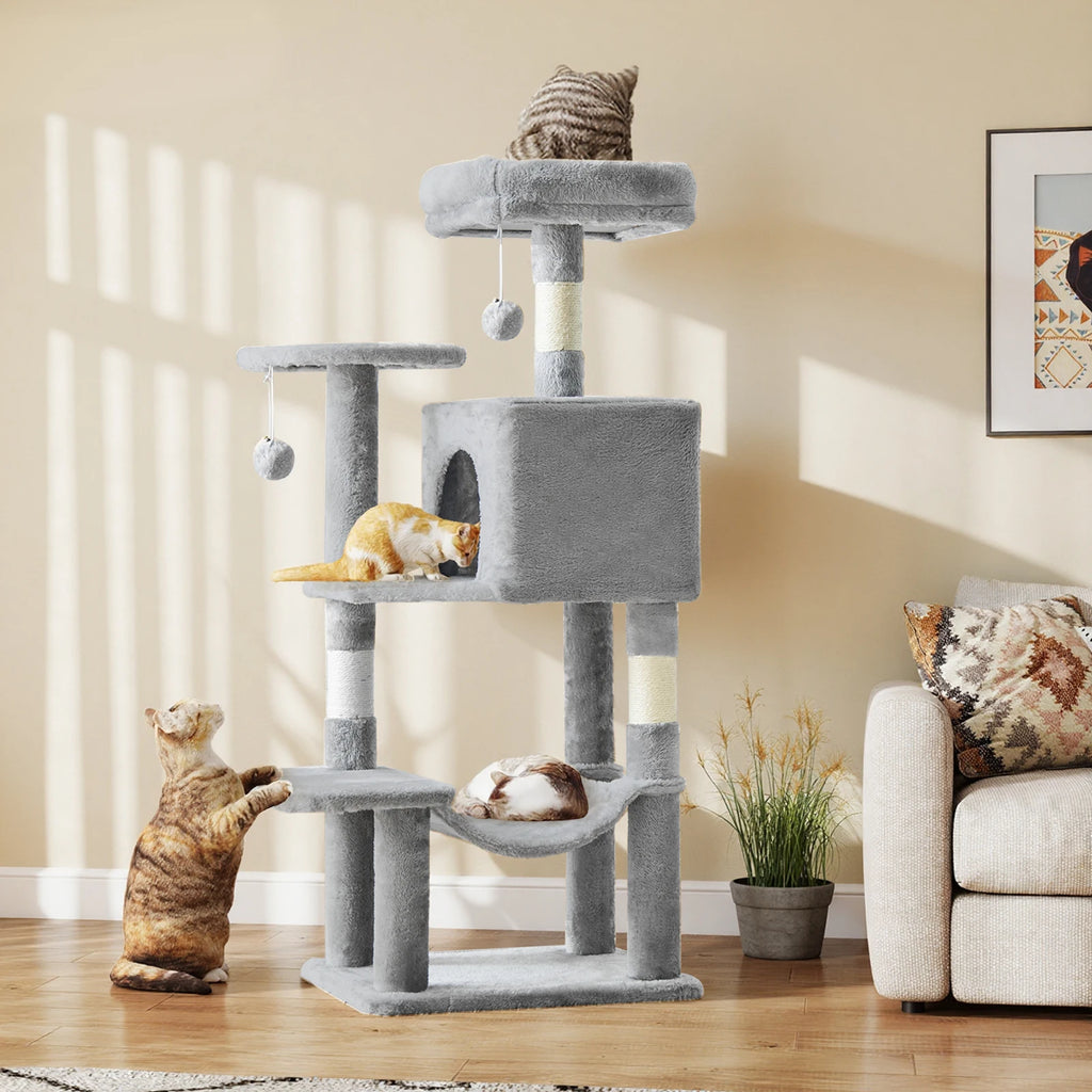 Modern Luxury Cat Tree — Multi-Level Designer Climbing Tower